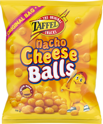 Taffel Nacho Cheese Balls kryddade ostsnacks 115g