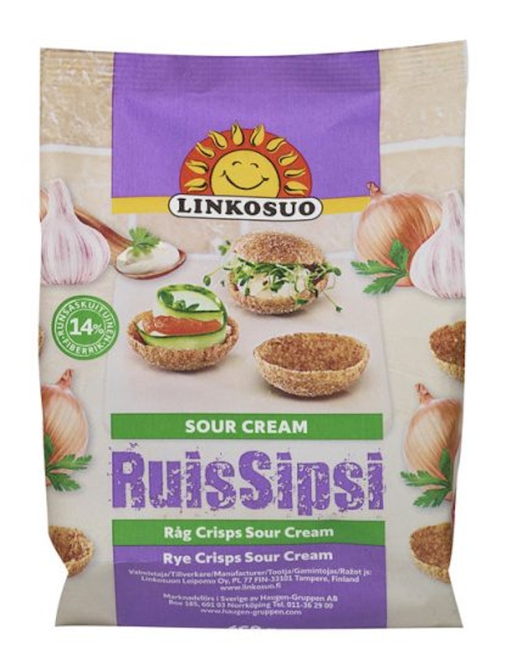 Linkosuo - Rågchips Sour cream 150g
