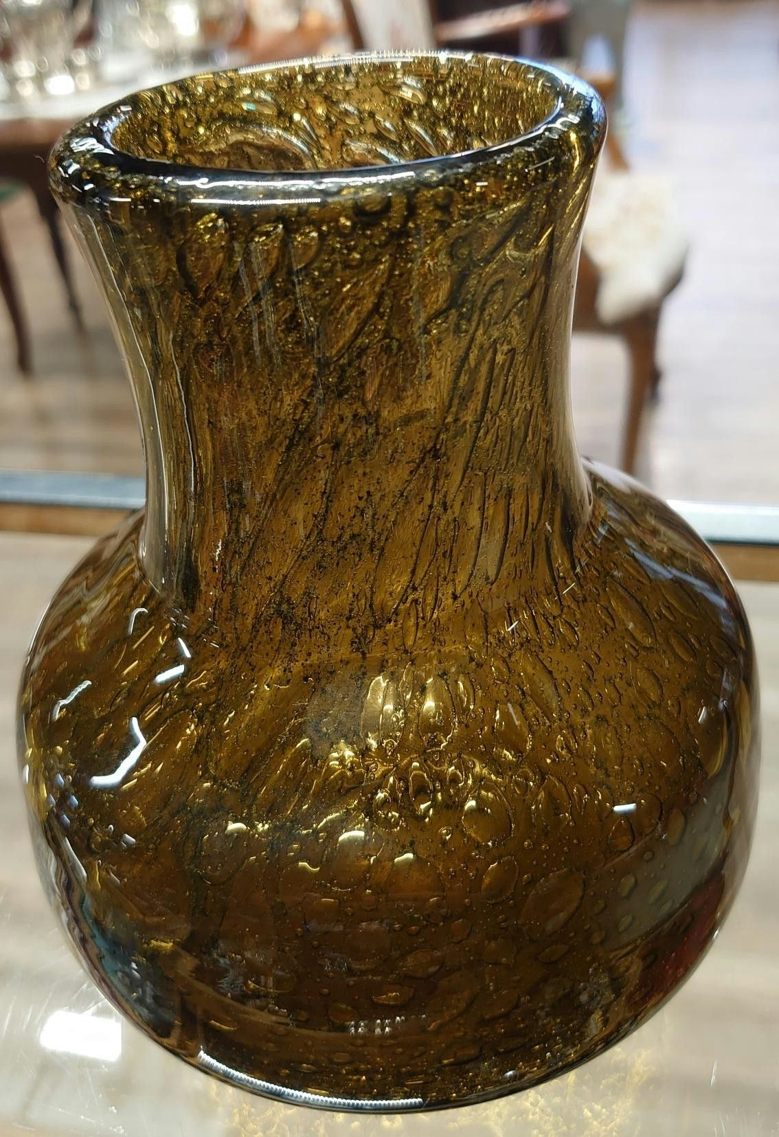 Kunstglass Vase fra Magnor.