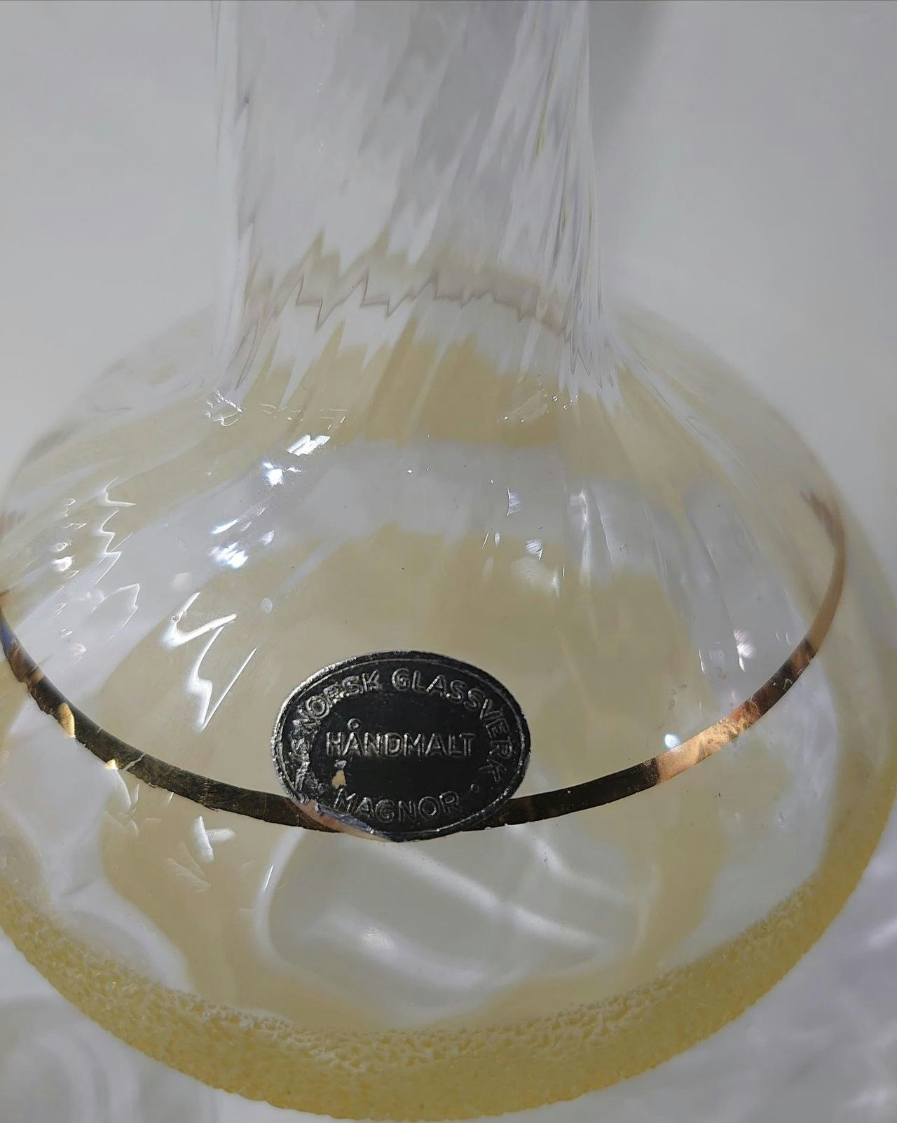 Karaffel og Glass i Pulverglass fra Magnor