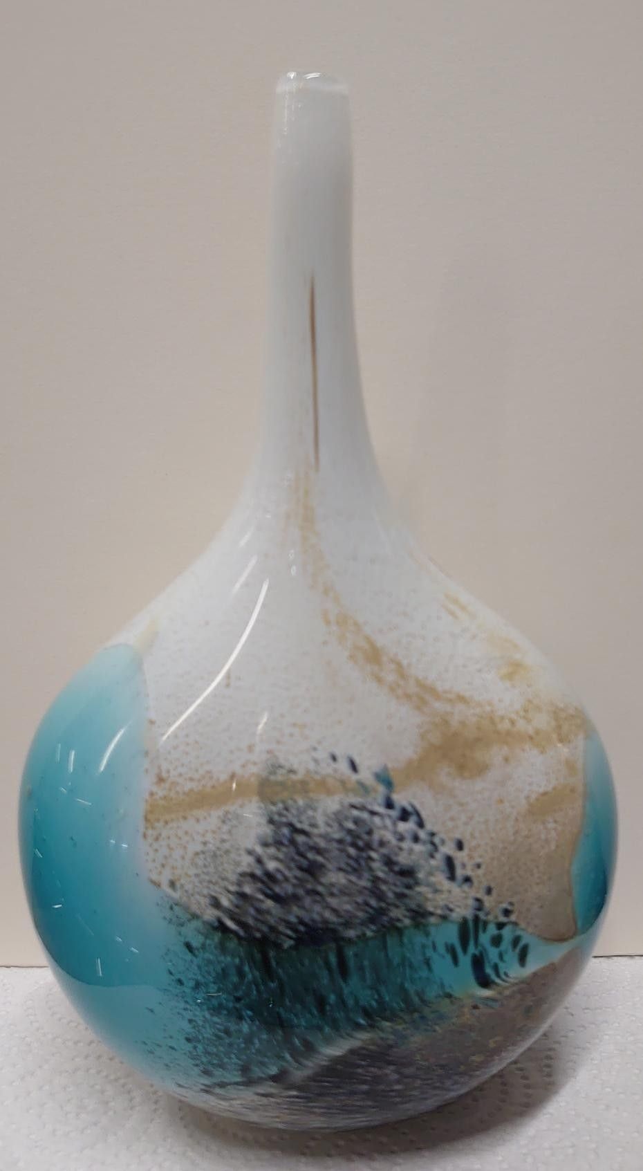 Kunstglass Vase, sig.