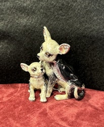 Smykkeboks Chihuahua med valp