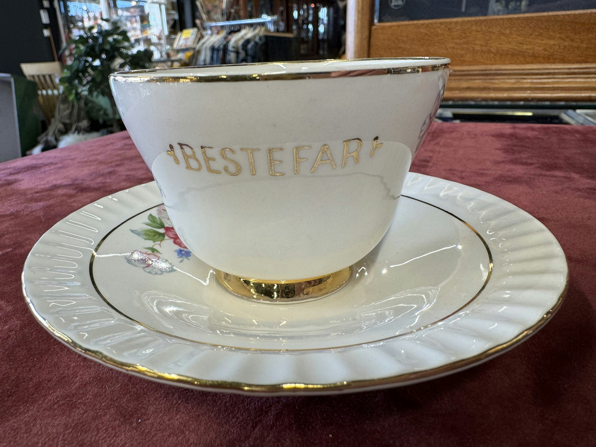 Figgjo Kaffekopp med Skål «Bestefar»