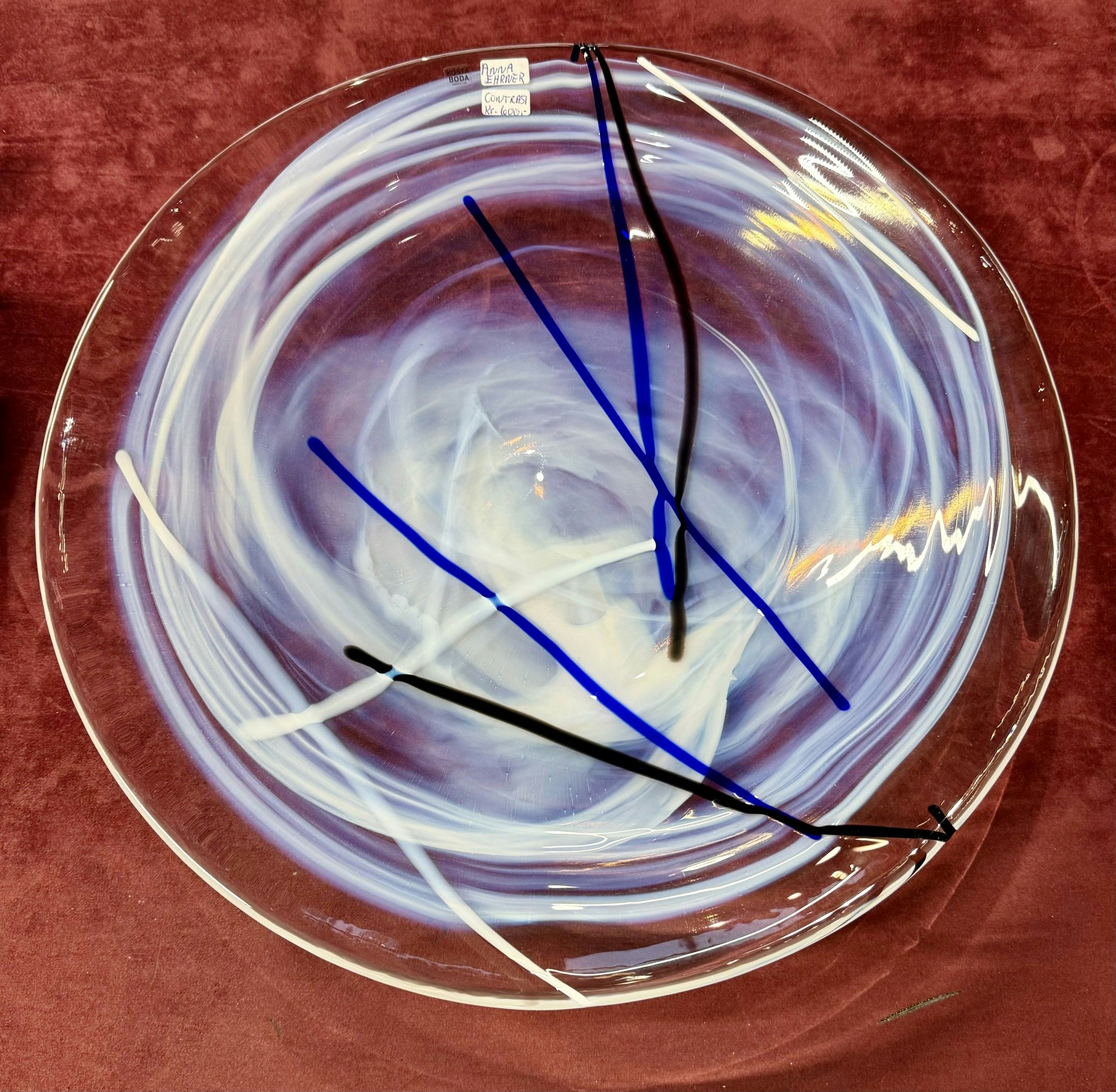 Kunstglass fat  Kosta Boda «Contrast» Anna  Ehrner