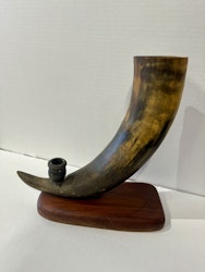 Antikk Horn med Lysestake