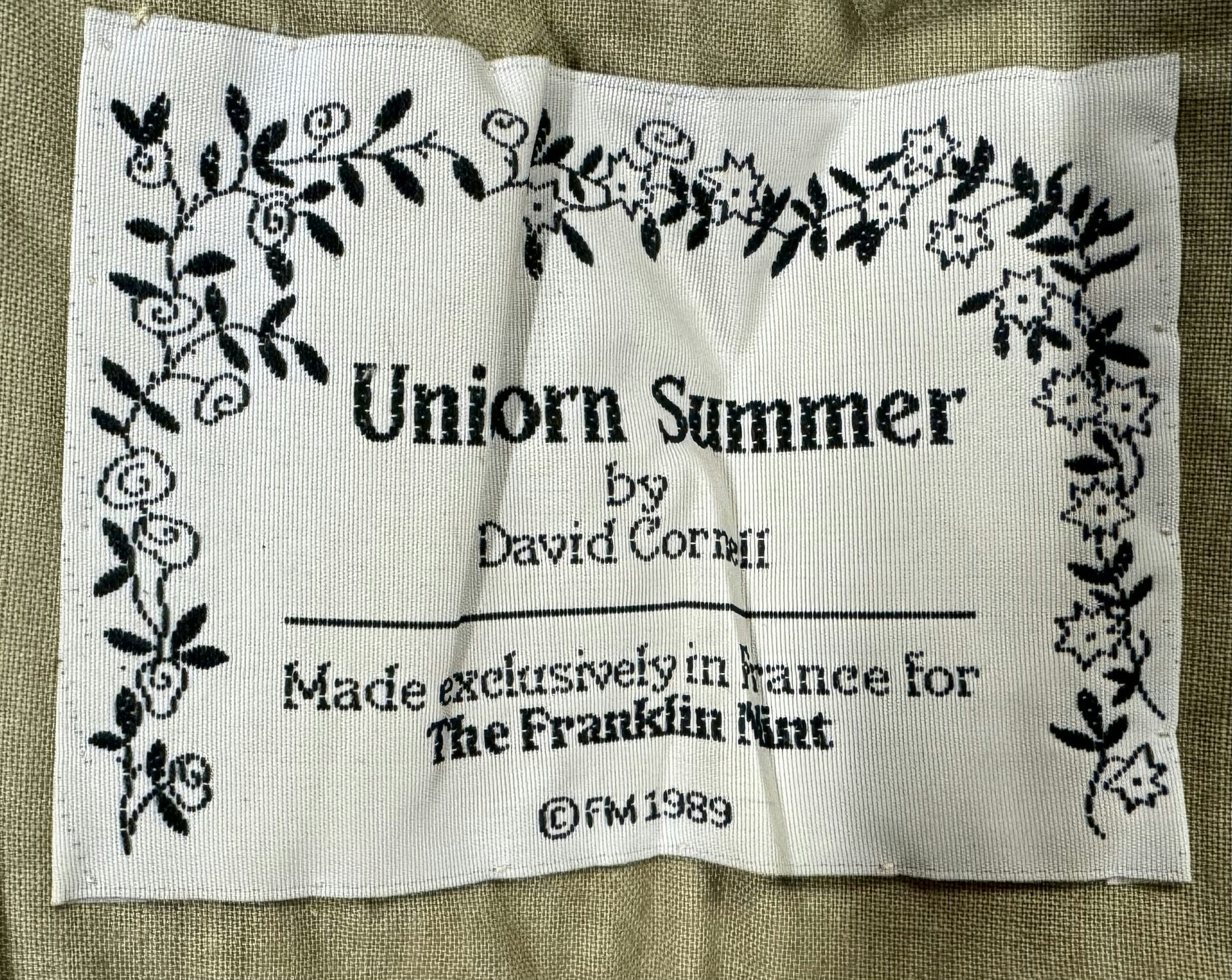 Veggteppe «Unicorn Summer» Franklin Mint.