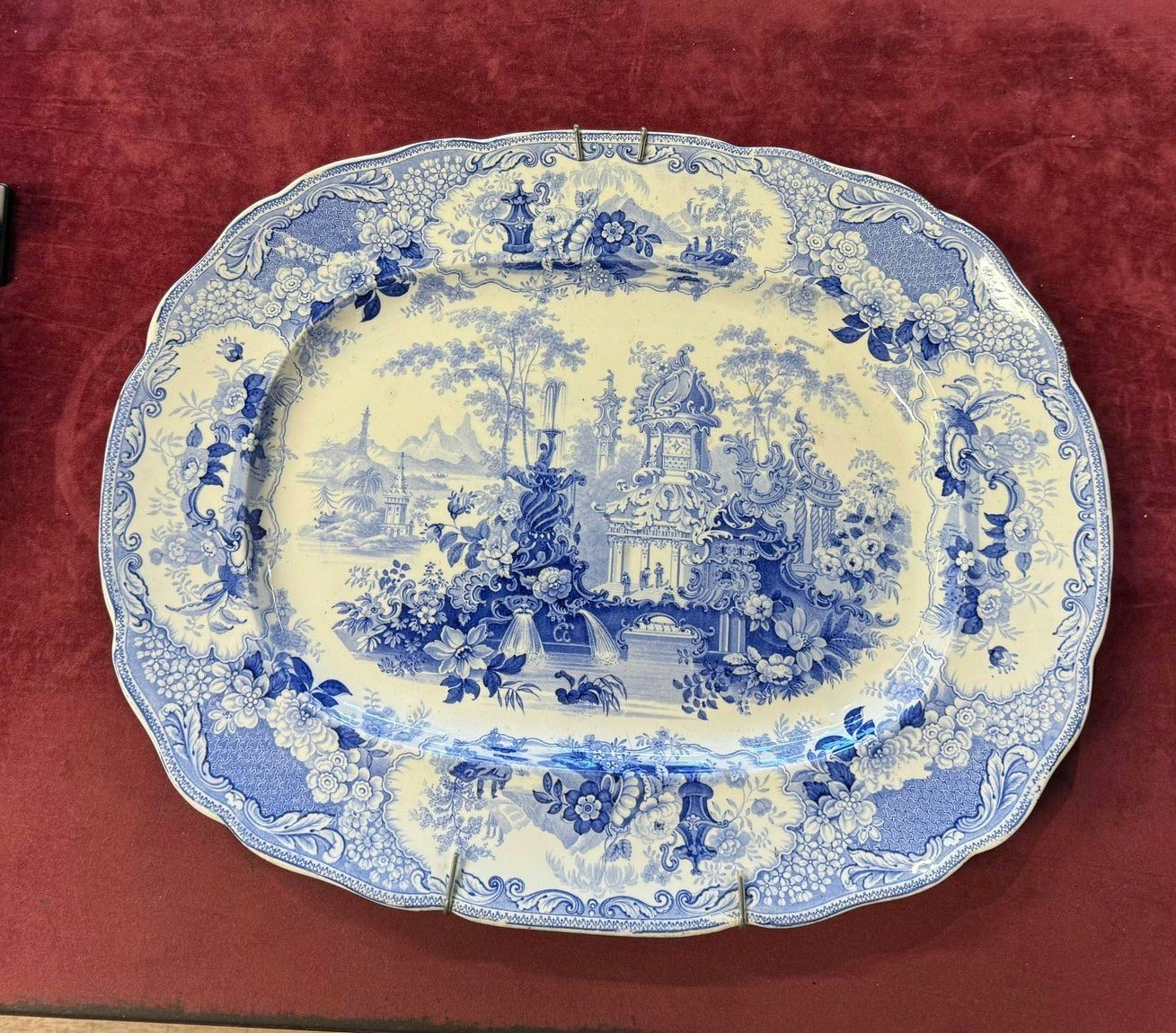 Staffordshire blått og hvitt "siciliansk"