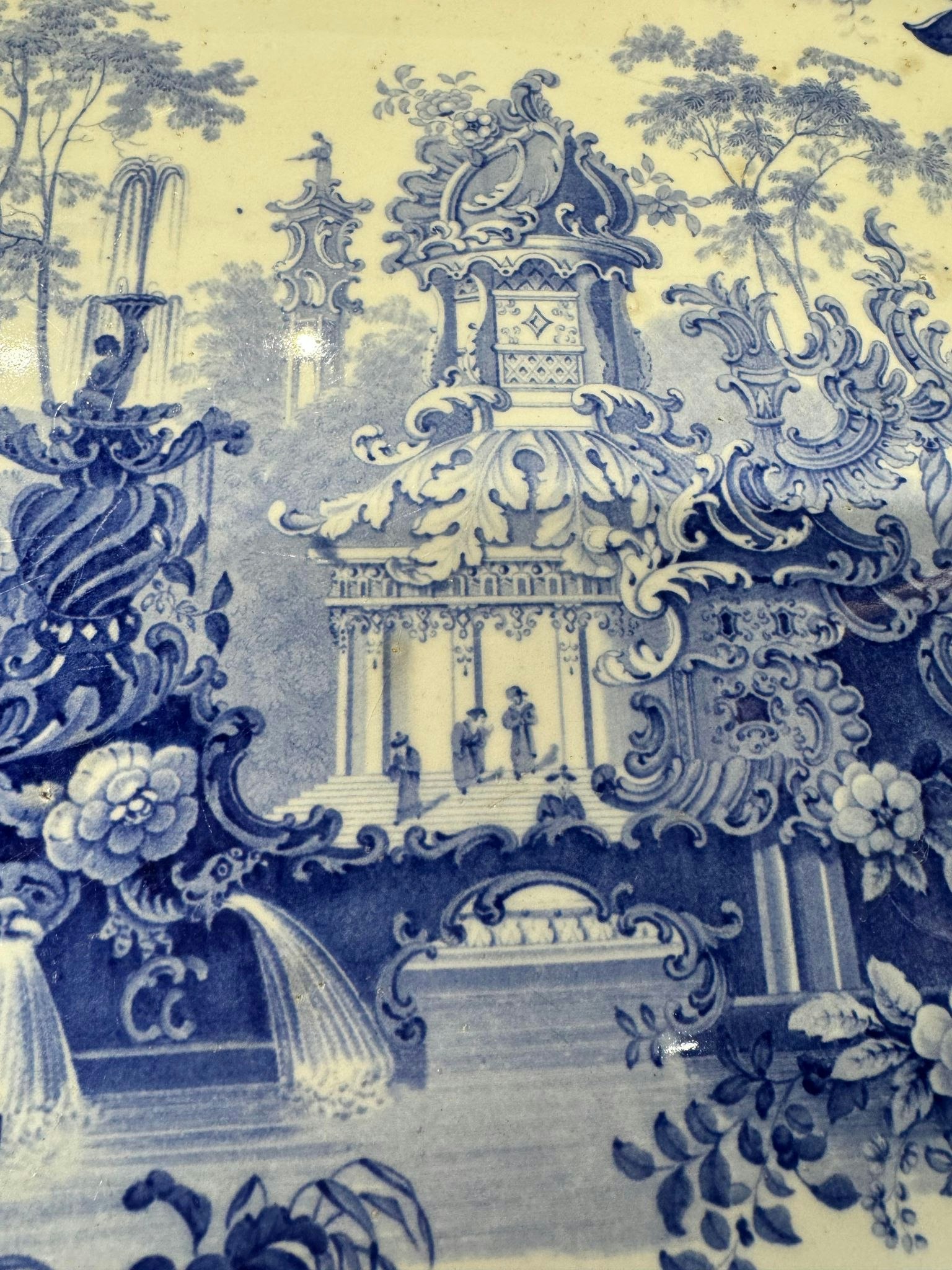 Staffordshire blått og hvitt "siciliansk"