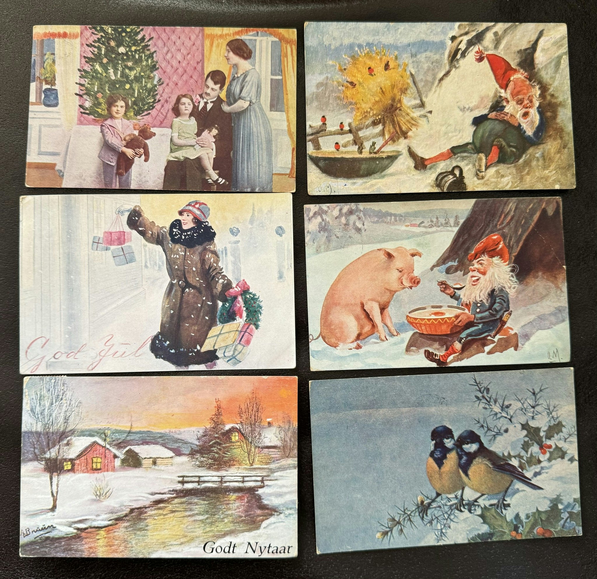 Julekort 6 stk. Lot nr. 2