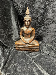 Buddha i teak, fra ca. år 1900,, antikk