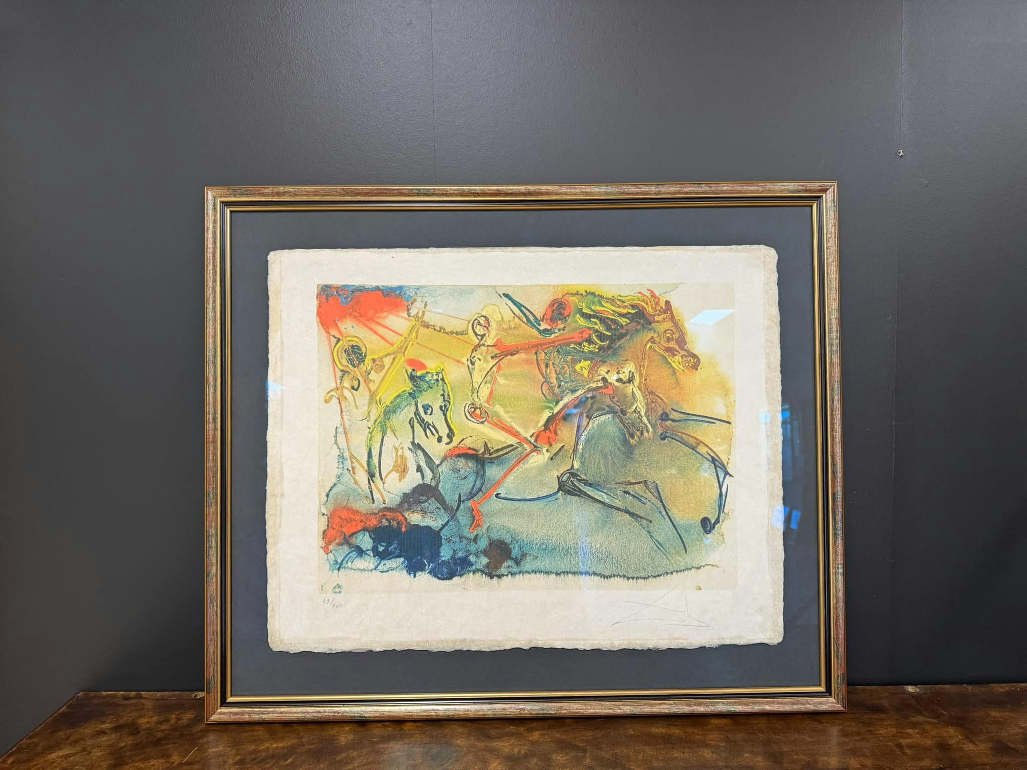 Salvador Dali stor fin litografi , 81x68 cm ,