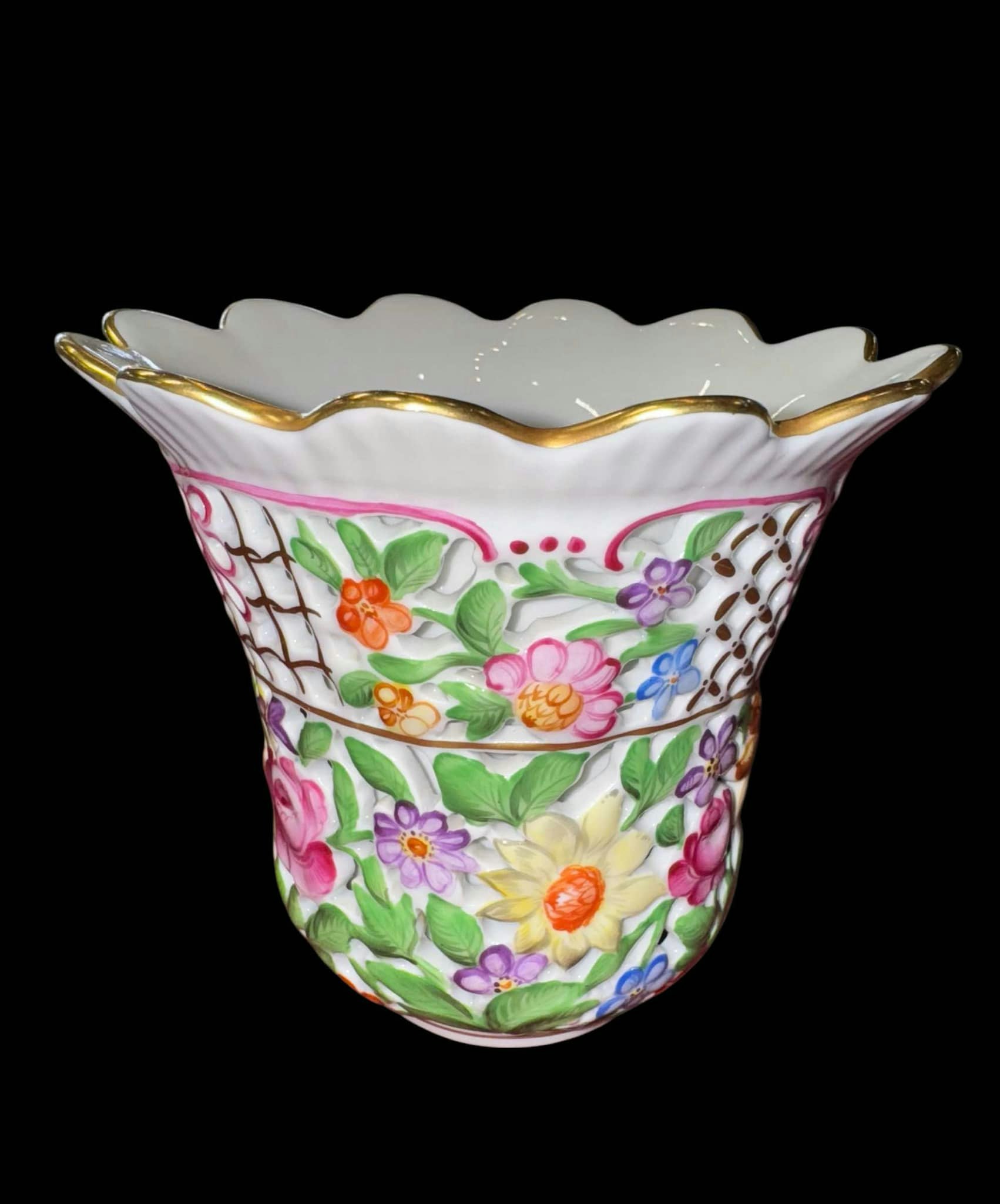 Fantastisk vakker vase fra Herend.