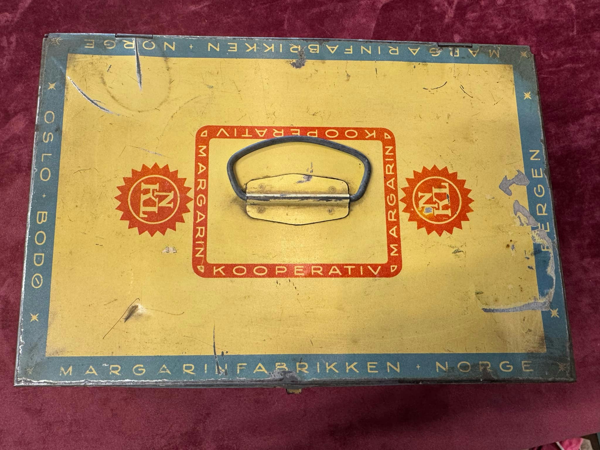 Margarin boks i metall. Margarinfabrikken Norge