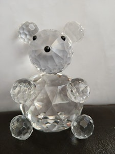 Bamse i fasett slipt krystal