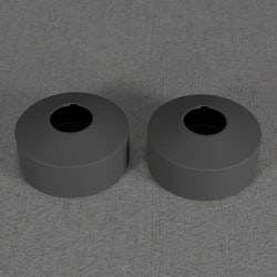Primy Pleasure Täckbricka 33mm Coal á 2st