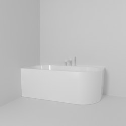 Svedbergs lucitebadkar ihre 160x80 vit vänster. sargmonterad blandare helag