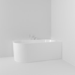 Svedbergs lucitebadkar ihre 160x80 vit höger. sargmonterad blandare helag