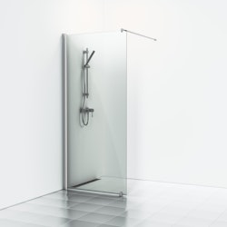 Svedbergs skoga skärmvägg fast 80x198 alu matt/rökglas