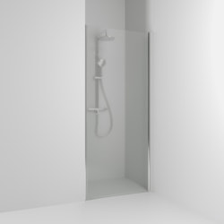 Svedbergs skoga nischdusch rak 90x198 alu blank/frostglas enkel