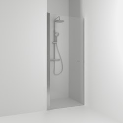 Svedbergs skoga nischdusch rak 100x198 alu matt/frostglas enkel