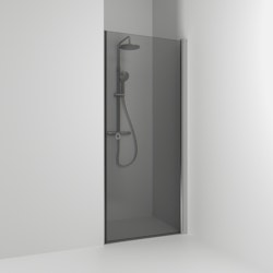 Svedbergs skoga nischdusch rak 80x198 alu matt/rökglas enkel