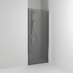 Svedbergs skoga nischdusch rak 90x198 alu blank/rökglas enkel