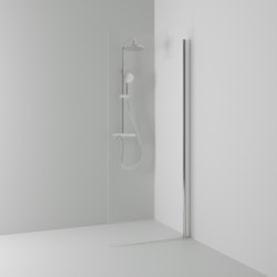 Svedbergs skoga skärmvägg rak 57x198 alu blank/frostglas