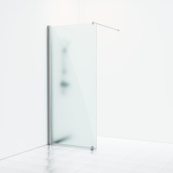 Svedbergs skoga skärmvägg fast 80x198 alu blank/frostglas