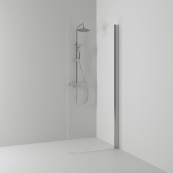 Svedbergs skoga skärmvägg rak 52x198 alu matt/klarglas