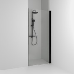 Svedbergs skoga nischdusch rak 80x198 svart matt/frostglas enkel