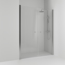 Svedbergs skoga nischdusch rak 158x198 alu matt/klarglas dubbel