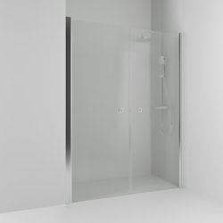 Svedbergs skoga nischdusch rak 158x198 alu blank/frostglas dubbel