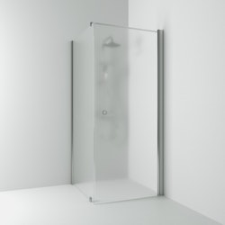 Svedbergs skoga hörndusch rak/fast 70x73x198 alu matt/frostglas