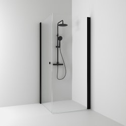 Svedbergs skoga hörndusch rak 80x90x198 svart matt/klarglas