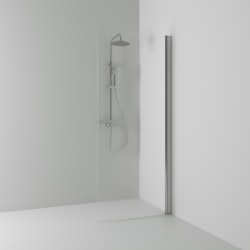 Svedbergs skoga skärmvägg rak 87x198 alu matt/frostglas