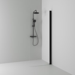 Svedbergs skoga skärmvägg rak 67x198 svart matt/frostglas