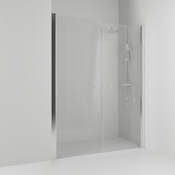 Svedbergs skoga nischdusch rak 138x198 alu blank/klarglas dubbel