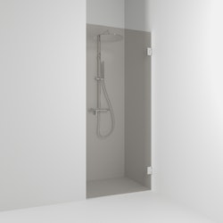 Svedbergs 180° nischdusch 98,5x200 krom/bronsglas enkel