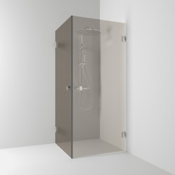 Svedbergs 180° hörndusch rak 100x200x80 krom/bronsglas