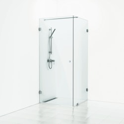 Svedbergs 180° hörndusch rak/fast 90x90x200 krom klarglas