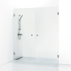 Svedbergs 180° nischdusch 156,5x200 krom/klar dubbel