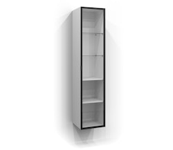 Svedbergs dörr högskåp vitrin 160x35 svart matt/klar