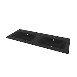 Svedbergs tvättställ sel 120x45 svart matt dubbel
