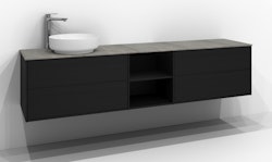 Svedbergs epos underdel plan 200x45 svart ask 2+0+2l öppen