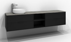 Svedbergs epos underdel relief 200x45 svart ask 2+0+2l öppen