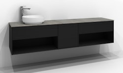 Svedbergs epos underdel plan 200x45 svart ask 1+1+1l öppen