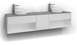 Svedbergs epos underdel plan 200x45 vit 1+1+1l öppen förvaring push