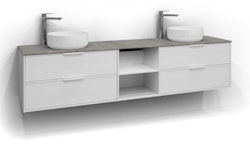 Svedbergs epos underdel relief 200x45 vit 2+0+2l öppen förvaring