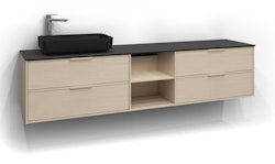Svedbergs epos underdel relief 200x45 vit ask 2+0+2l öppen förvaring