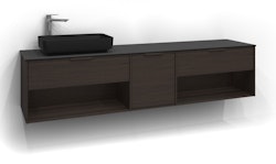 Svedbergs epos underdel relief 200x45 brun ask 1+1+1l öppen förvaring